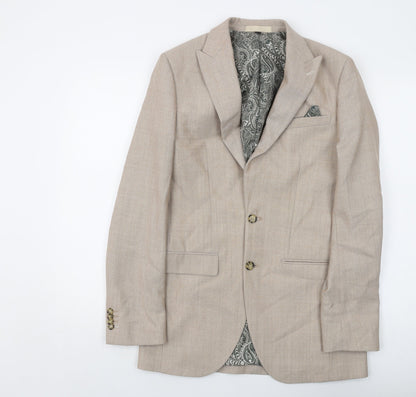 Mens UK Size 36 Marks and Spencer Regular Beige Suit Jacket