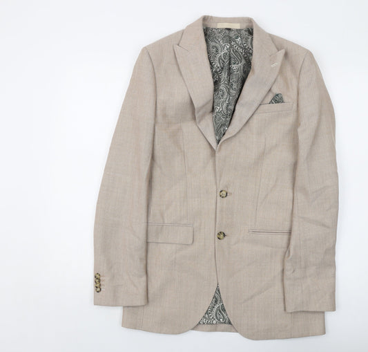Mens UK Size 36 Marks and Spencer Regular Beige Suit Jacket