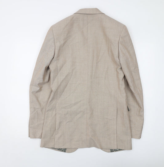 Mens UK Size 36 Marks and Spencer Regular Beige Suit Jacket