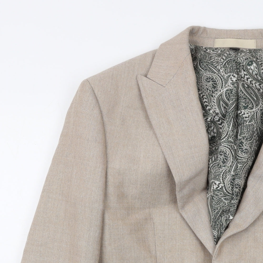 Mens UK Size 36 Marks and Spencer Regular Beige Suit Jacket