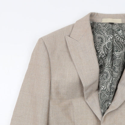Mens UK Size 36 Marks and Spencer Regular Beige Suit Jacket