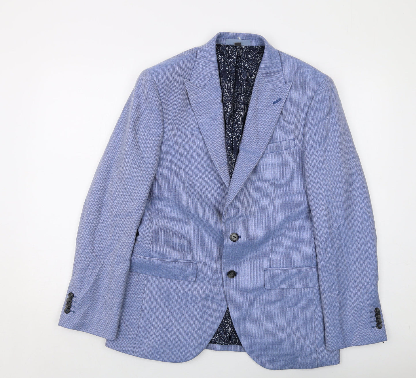 Mens UK Size 38 Marks and Spencer Regular Blue Suit Jacket