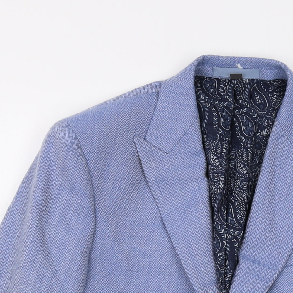 Mens UK Size 38 Marks and Spencer Regular Blue Suit Jacket