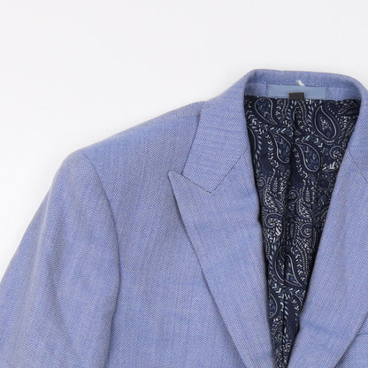 Mens UK Size 38 Marks and Spencer Regular Blue Suit Jacket