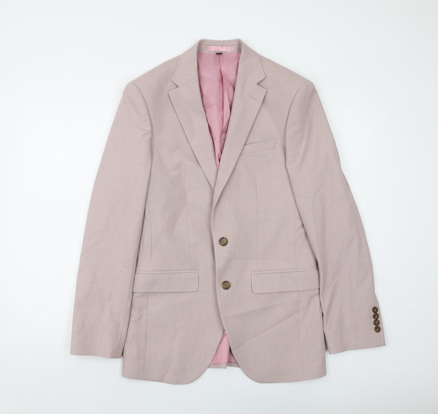 Mens UK Size 36 Marks and Spencer Regular Pink Suit Jacket
