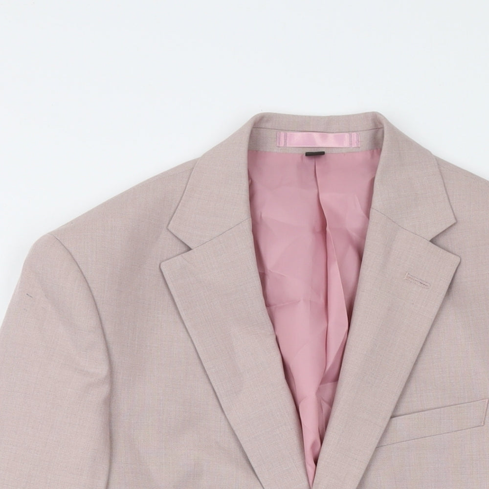 Mens UK Size 36 Marks and Spencer Regular Pink Suit Jacket