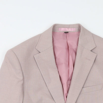 Mens UK Size 36 Marks and Spencer Regular Pink Suit Jacket