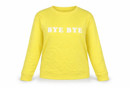 Mango Womens Yellow Cotton Pullover Sweatshirt Size S Pullover - Bye Bye