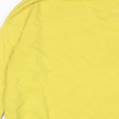 Mango Womens Yellow Cotton Pullover Sweatshirt Size S Pullover - Bye Bye