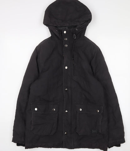 Mens UK Size M H&M Black Quilted Coat