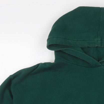 Zara Womens Green Cotton Pullover Hoodie Size S Pullover