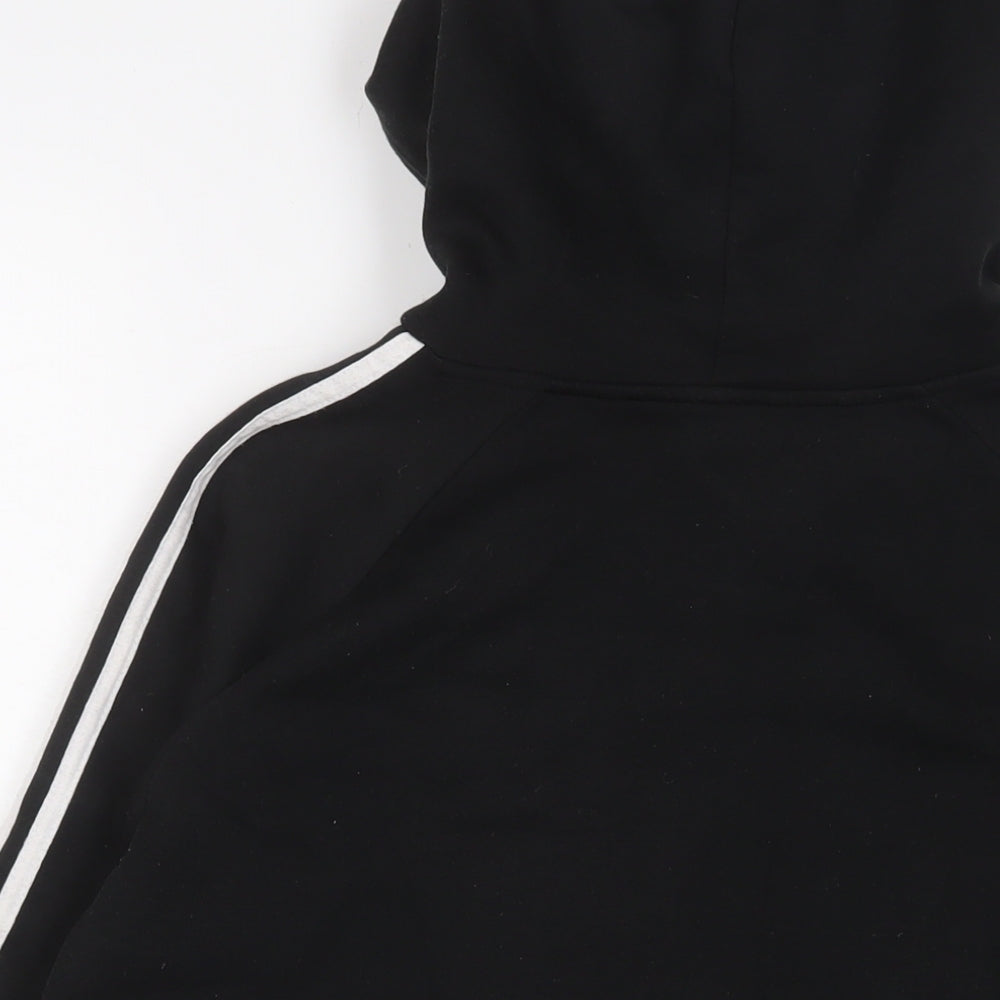 R&B Womens Black Cotton Full Zip Hoodie Size 16 Zip