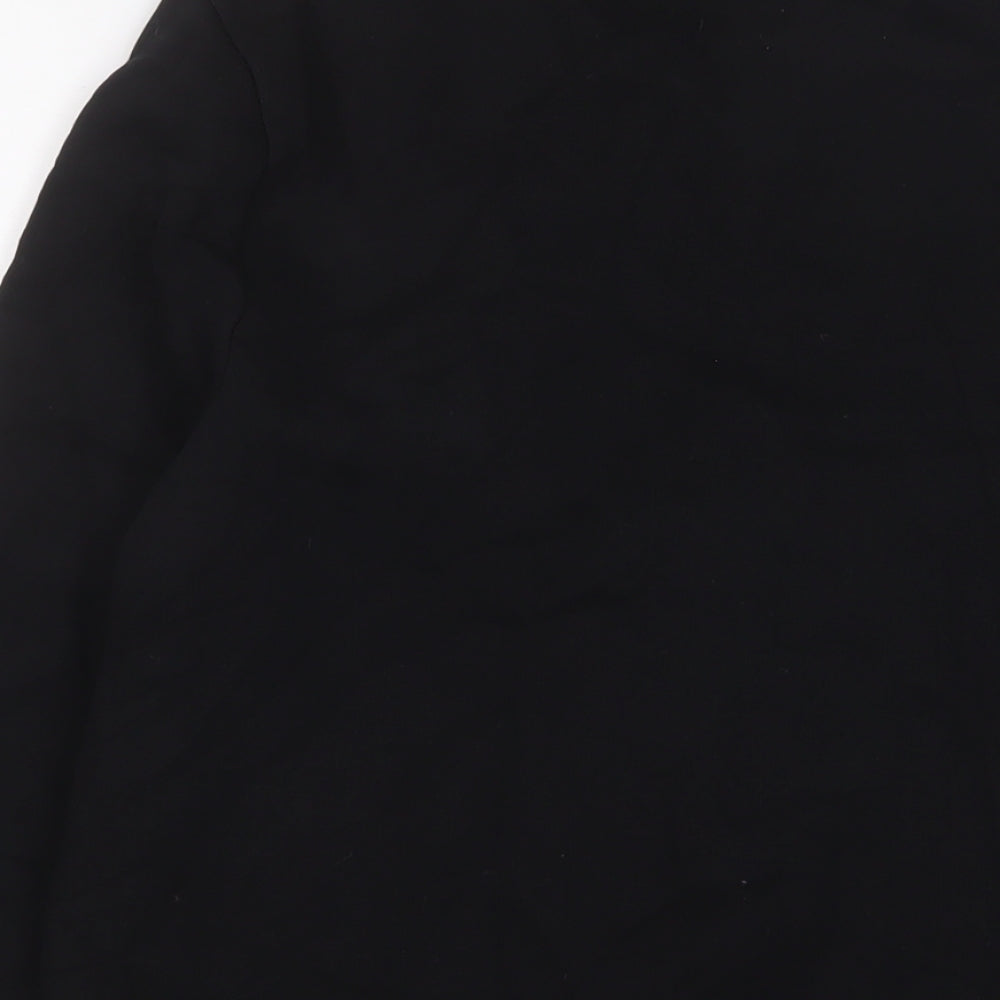 River Island Womens Black Cotton Pullover Sweatshirt Size S Pullover - Embroidered