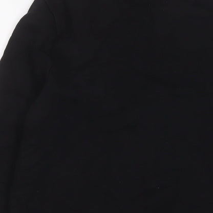 River Island Womens Black Cotton Pullover Sweatshirt Size S Pullover - Embroidered