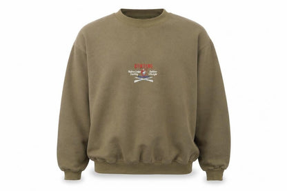 Mr Charley Mens Green Cotton Pullover Sweatshirt Size L - Embroidered