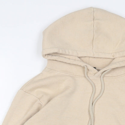 PRETTYLITTLETHING Womens Beige Cotton Pullover Hoodie Size S Pullover