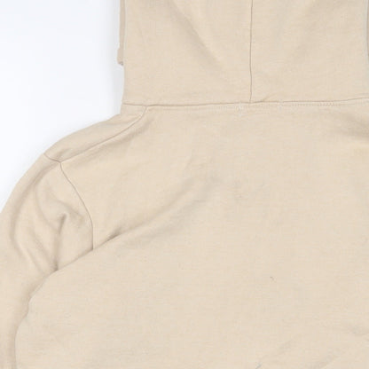 PRETTYLITTLETHING Womens Beige Cotton Pullover Hoodie Size S Pullover