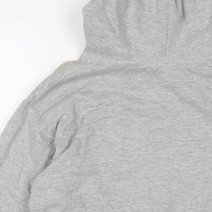 Jostens Mens Grey Cotton Pullover Hoodie Size S - Embroidered