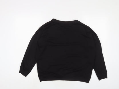 New Look Womens Black Cotton Pullover Sweatshirt Size S Pullover - Little black sweat
