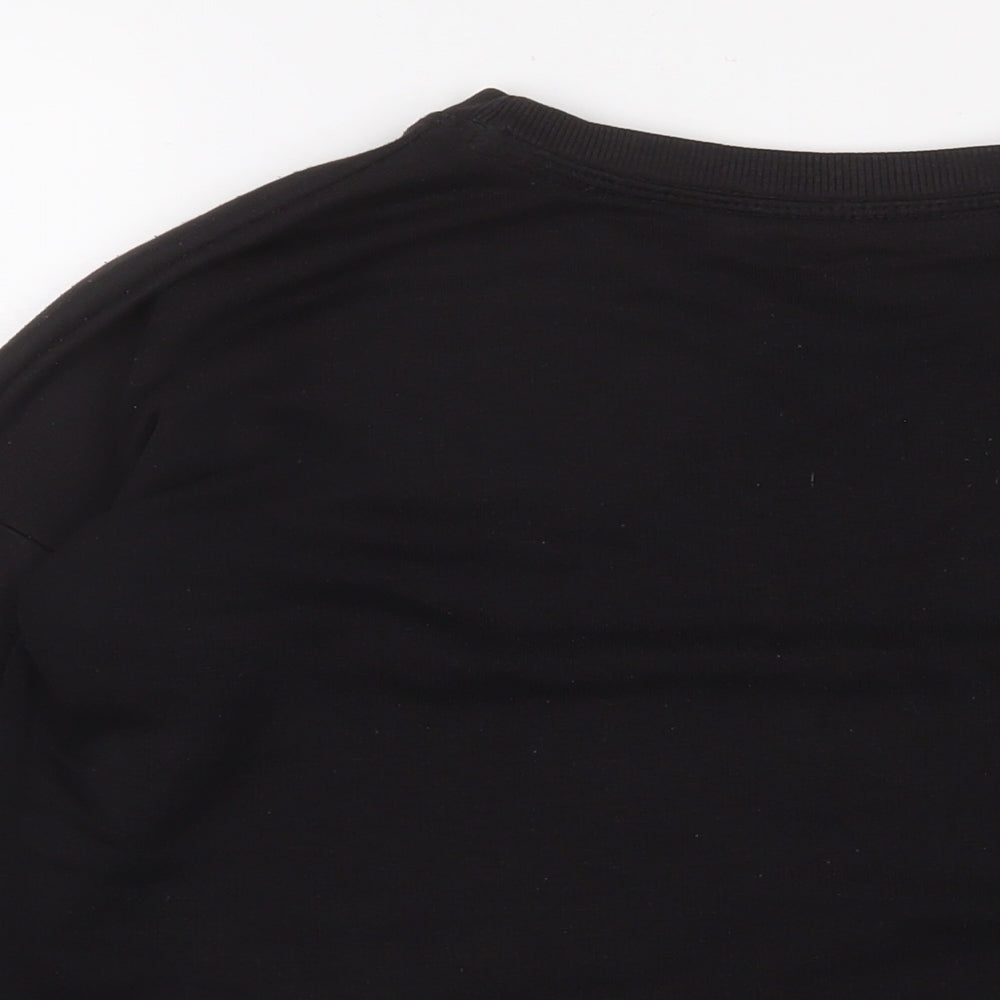 New Look Womens Black Cotton Pullover Sweatshirt Size S Pullover - Little black sweat