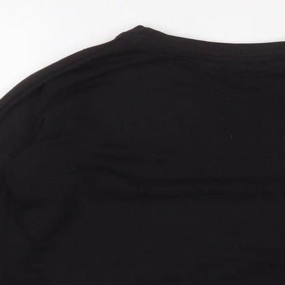 New Look Womens Black Cotton Pullover Sweatshirt Size S Pullover - Little black sweat