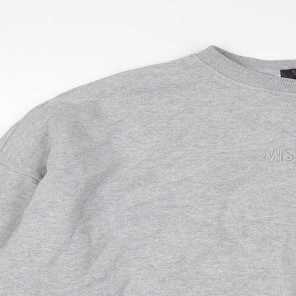 missgui Womens Grey Cotton Pullover Sweatshirt Size 12 Pullover