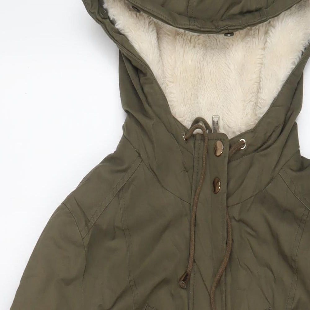 Womens UK Size 12 Miss Selfridge Green Parka Coat