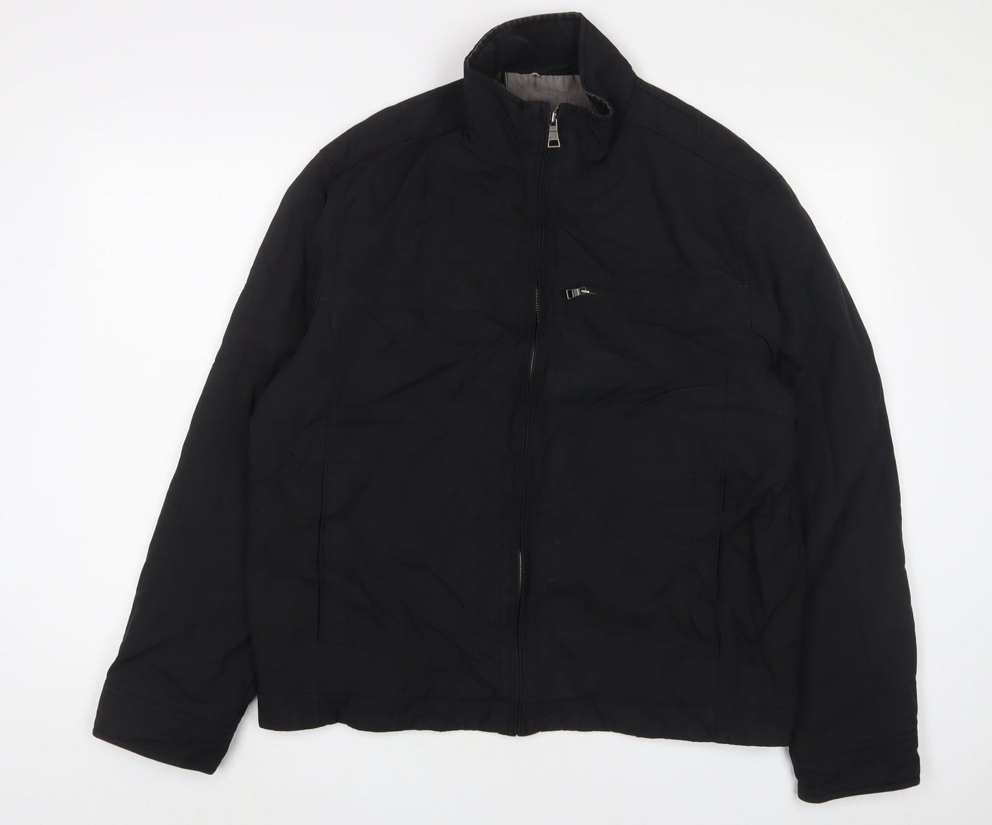 Autograph Mens Black Jacket Coat Size M Zip