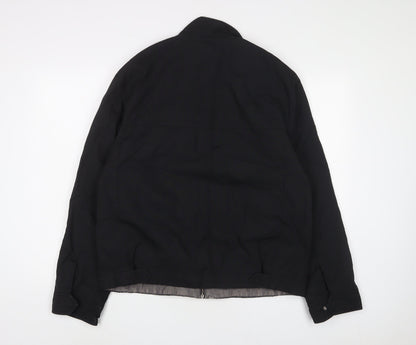 Autograph Mens Black Jacket Coat Size M Zip