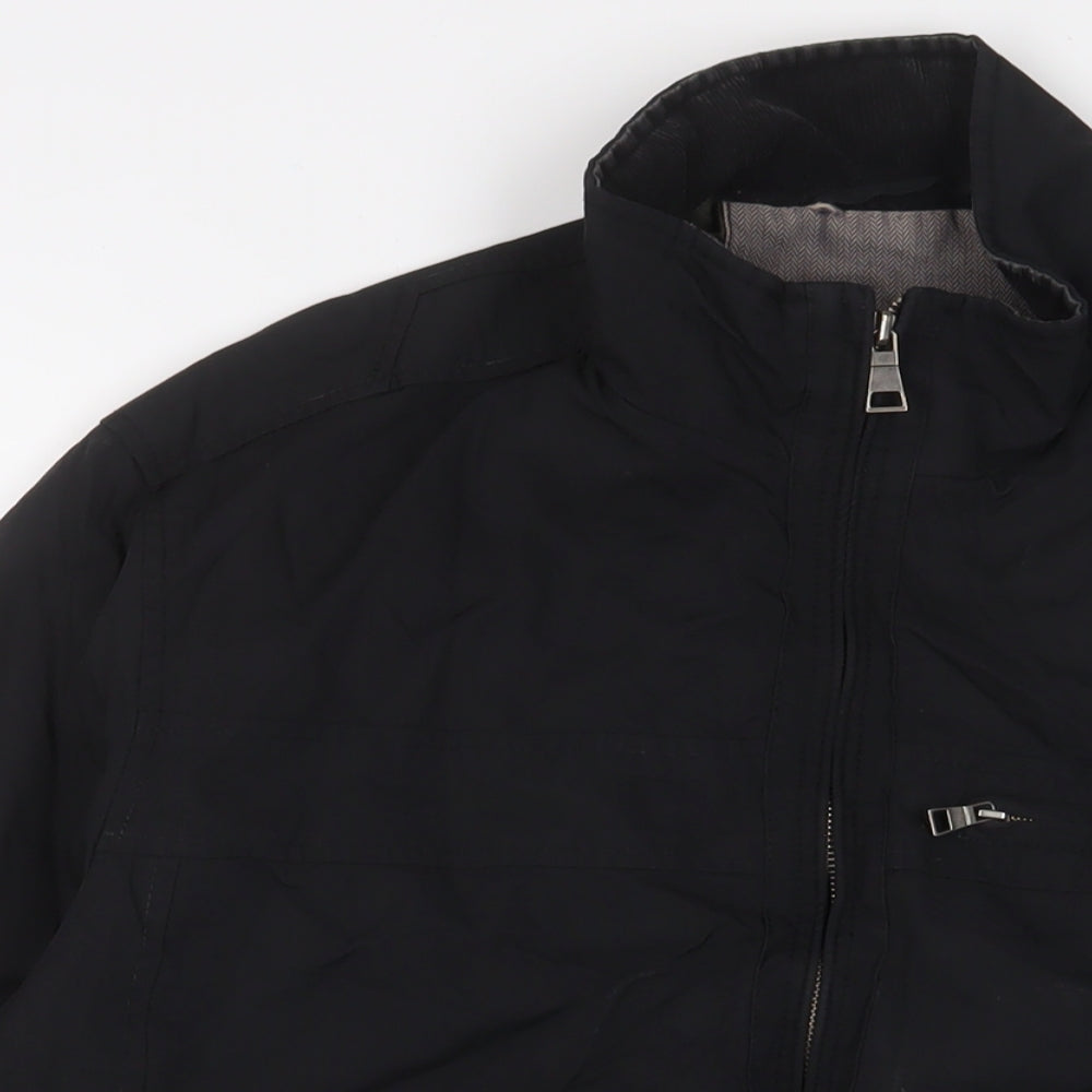 Autograph Mens Black Jacket Coat Size M Zip