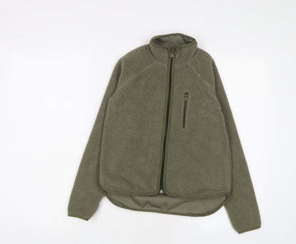 H&M Boys Green Jacket Size 8-9 Years Zip - 8-10 Years