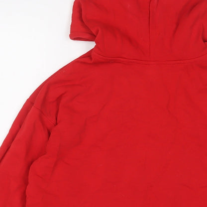 H&M Womens Red Cotton Pullover Hoodie Size XS Pullover