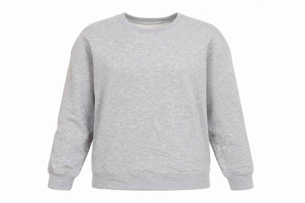 Front view of ASOS women’s red cotton pullover sweatshirt, size UK 10, pullover