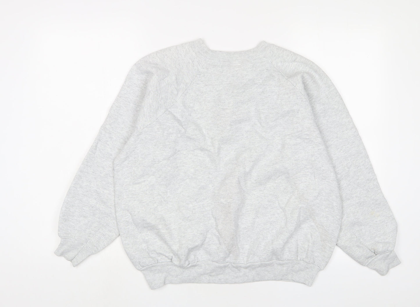 Hanes Herway Womens Grey Cotton Pullover Sweatshirt Size L Pullover - Christmas