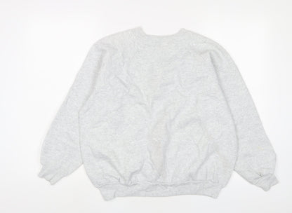 Hanes Herway Womens Grey Cotton Pullover Sweatshirt Size L Pullover - Christmas