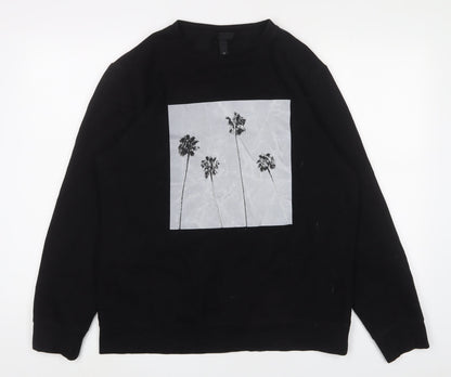 Mens UK Size M H&M Black Pullover Sweatshirt