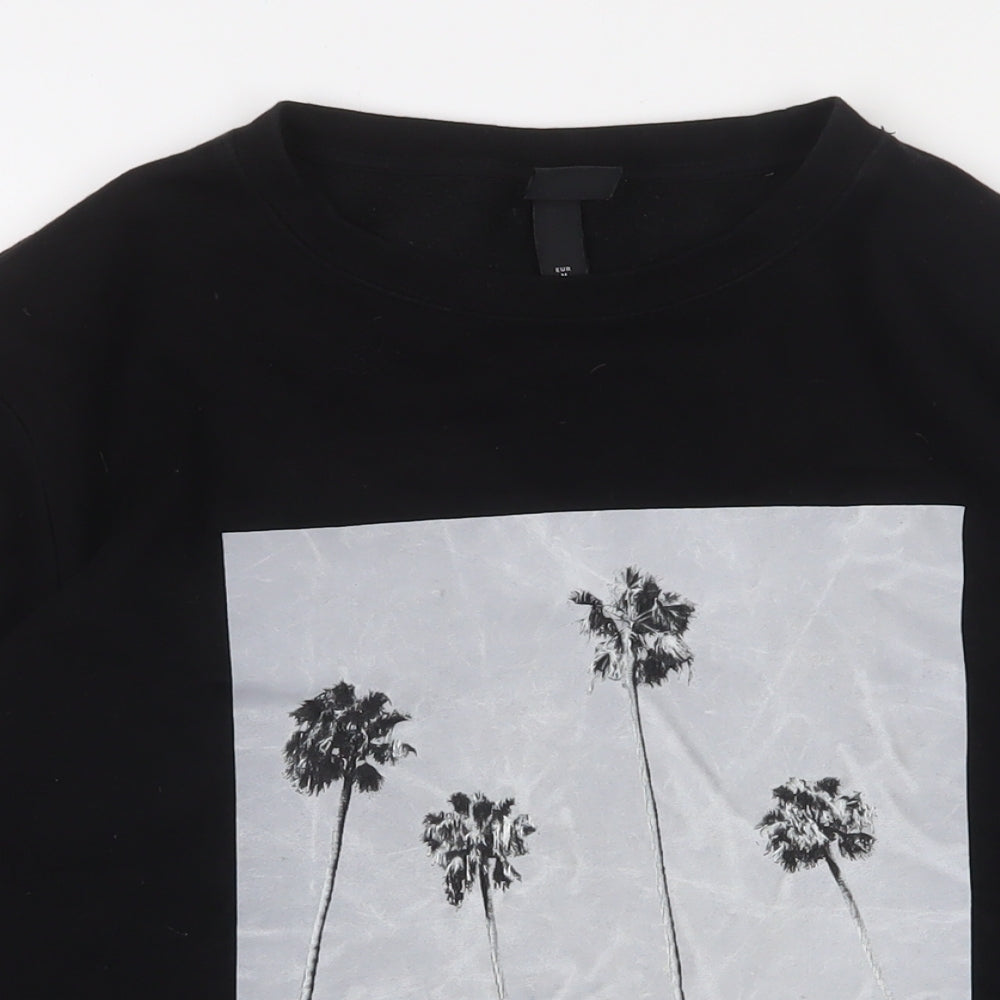 Mens UK Size M H&M Black Pullover Sweatshirt