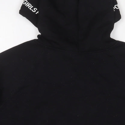 H&M Womens Black Cotton Pullover Hoodie Size L Pullover