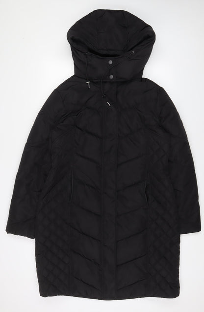 Andrew Marc Mens Black Puffer Jacket Coat Size L Zip