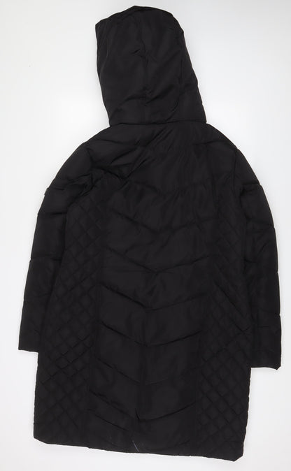 Andrew Marc Mens Black Puffer Jacket Coat Size L Zip