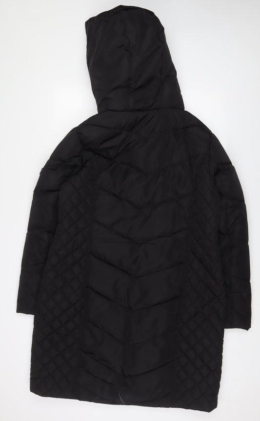 Andrew Marc Mens Black Puffer Jacket Coat Size L Zip