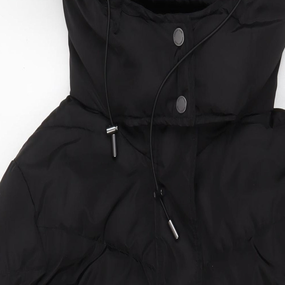 Andrew Marc Mens Black Puffer Jacket Coat Size L Zip