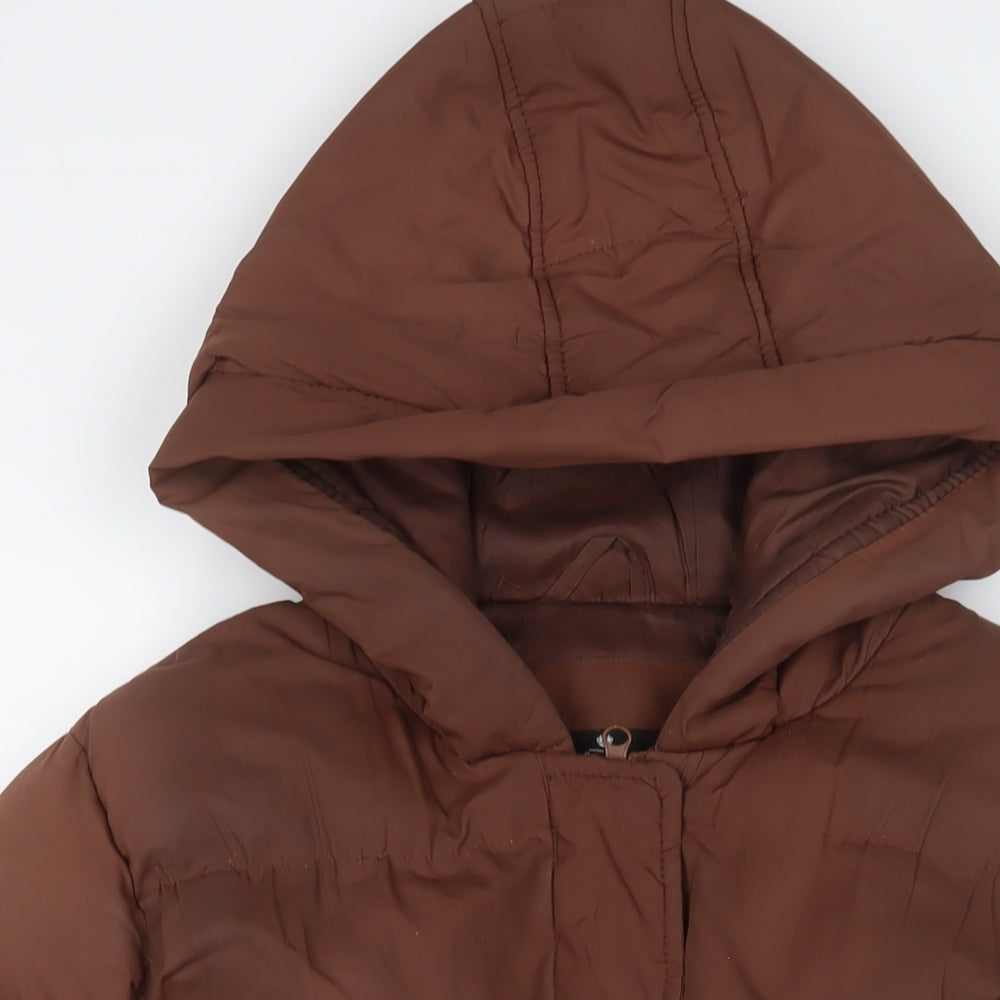 Womens UK Size 6 Threadbare Brown Puffer Jacket