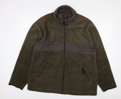 Authentic Mens Green Jacket Size L Zip
