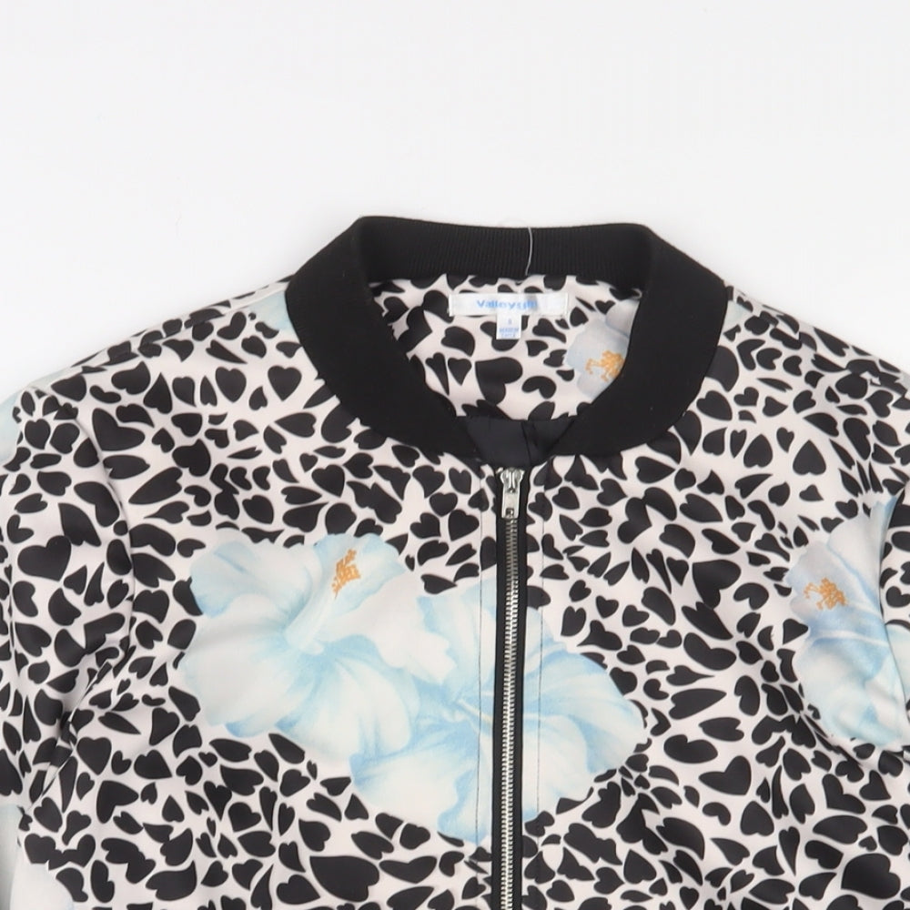 ValleyGirl Womens Multicoloured Floral Jacket Size 8 Zip