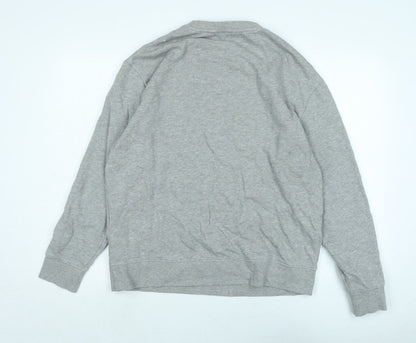 Lee Jeans Mens Grey Polyester Pullover Sweatshirt Size L - Logo