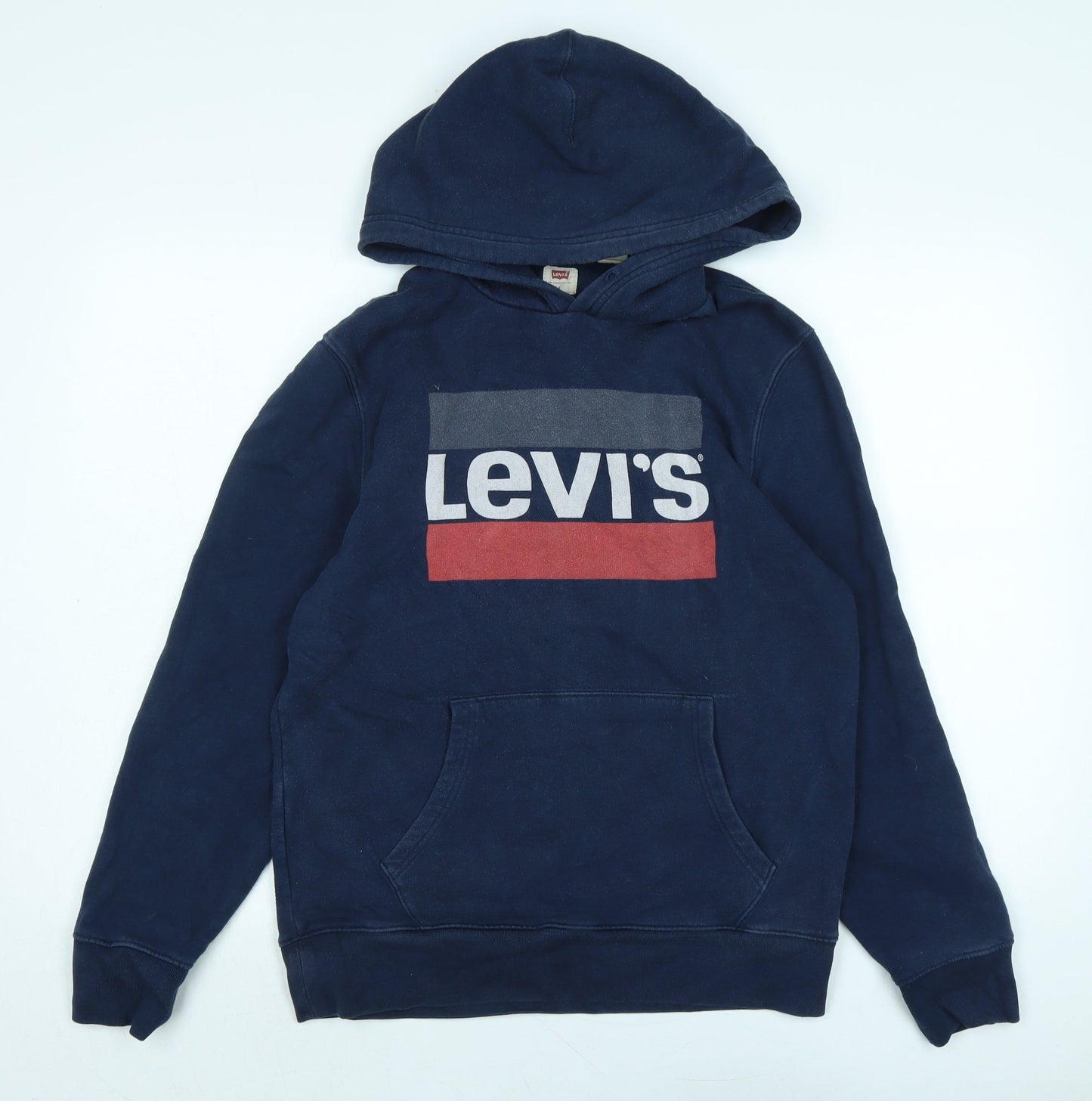 Mens UK Size M Levi's Blue Pullover Hoodie