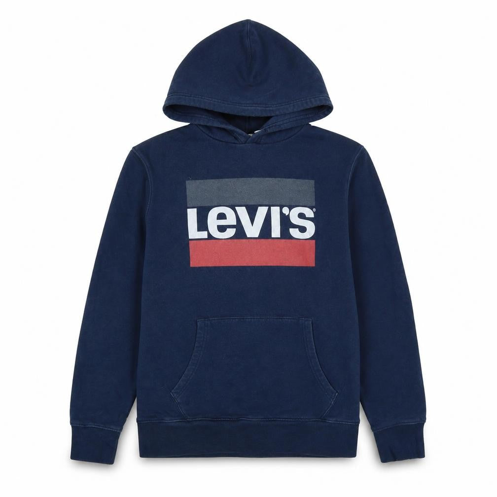 Mens UK Size M Levi's Blue Pullover Hoodie