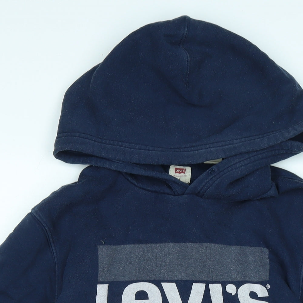 Mens UK Size M Levi's Blue Pullover Hoodie