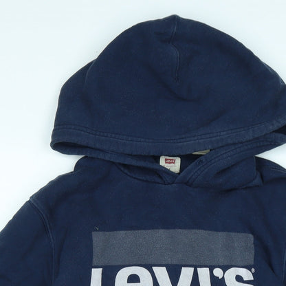 Mens UK Size M Levi's Blue Pullover Hoodie